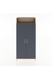 Hyperion Dolap 5 Raflı 2 Kapaklı 88x44x195 Çam-Antrasit