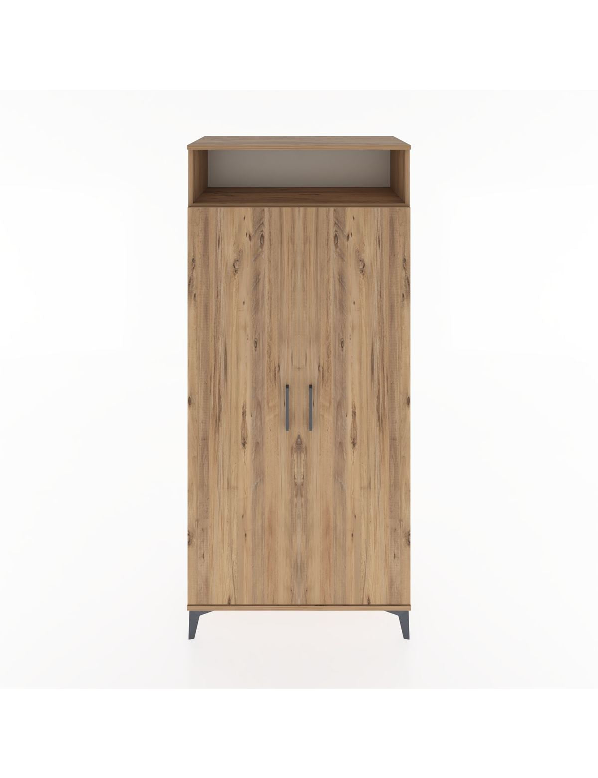 Hyperion Dolap 5 Raflı 2 Kapaklı 88x44x195 Çam-Çam