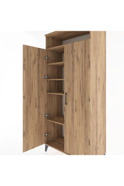 Hyperion Dolap 5 Raflı 2 Kapaklı 88x44x195 Çam-Çam
