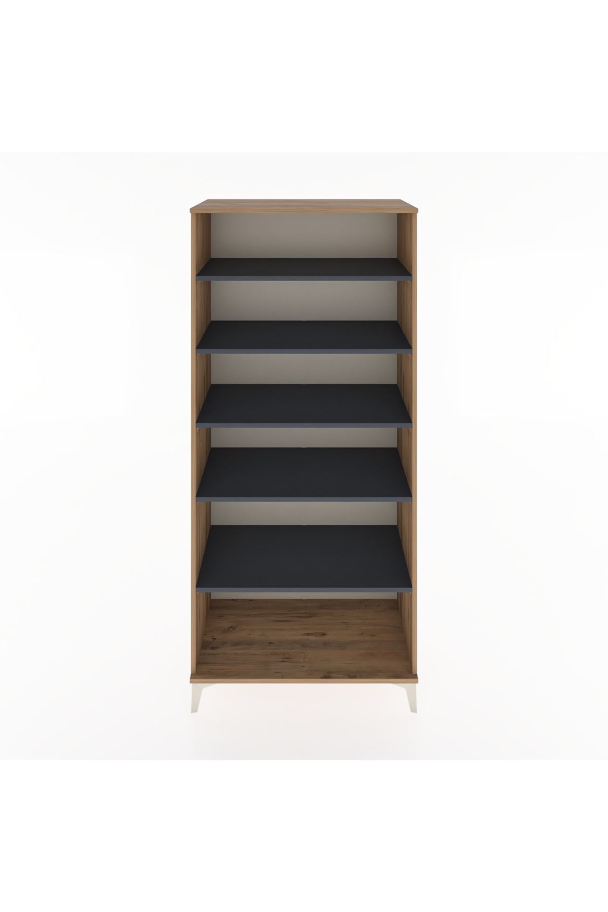 Hyperion Dolap 5 Raflı 88x44x195 Çam-Antrasit