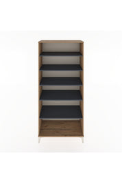 Hyperion Dolap 5 Raflı 88x44x195 Çam-Antrasit