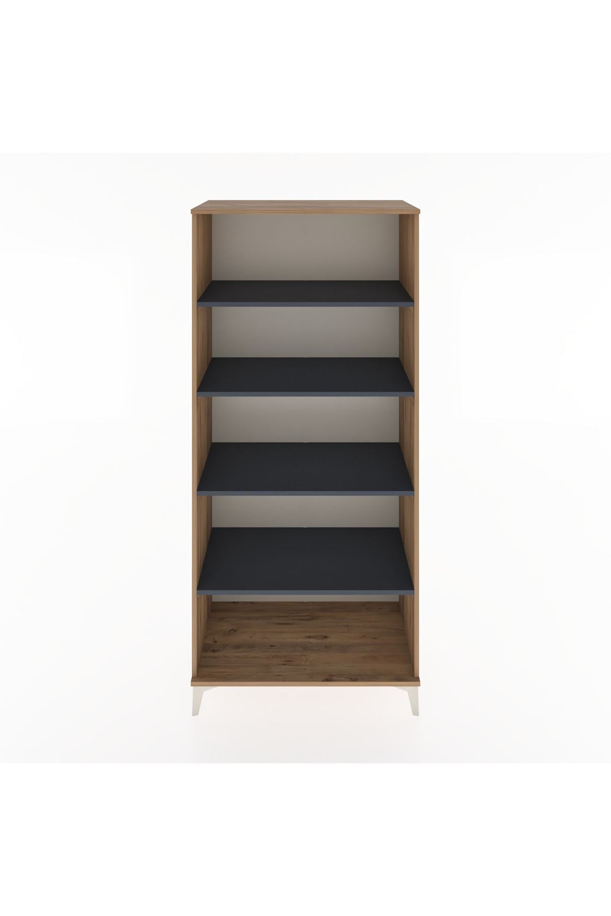 Hyperion Dolap 5 Raflı 88x44x195 Çam-Antrasit