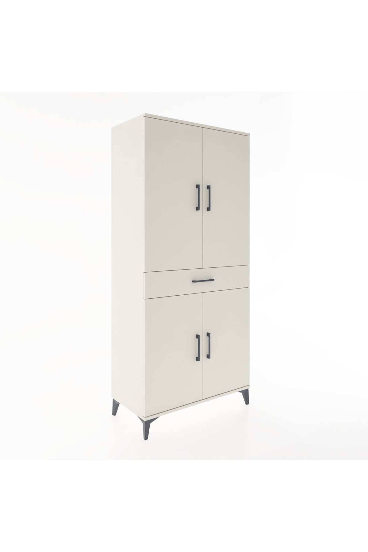 Hyperion Dolap 4 Raflı Tek Çekmeceli 4 Kapaklı 88x44x195 Aytaşı-Aytaşı