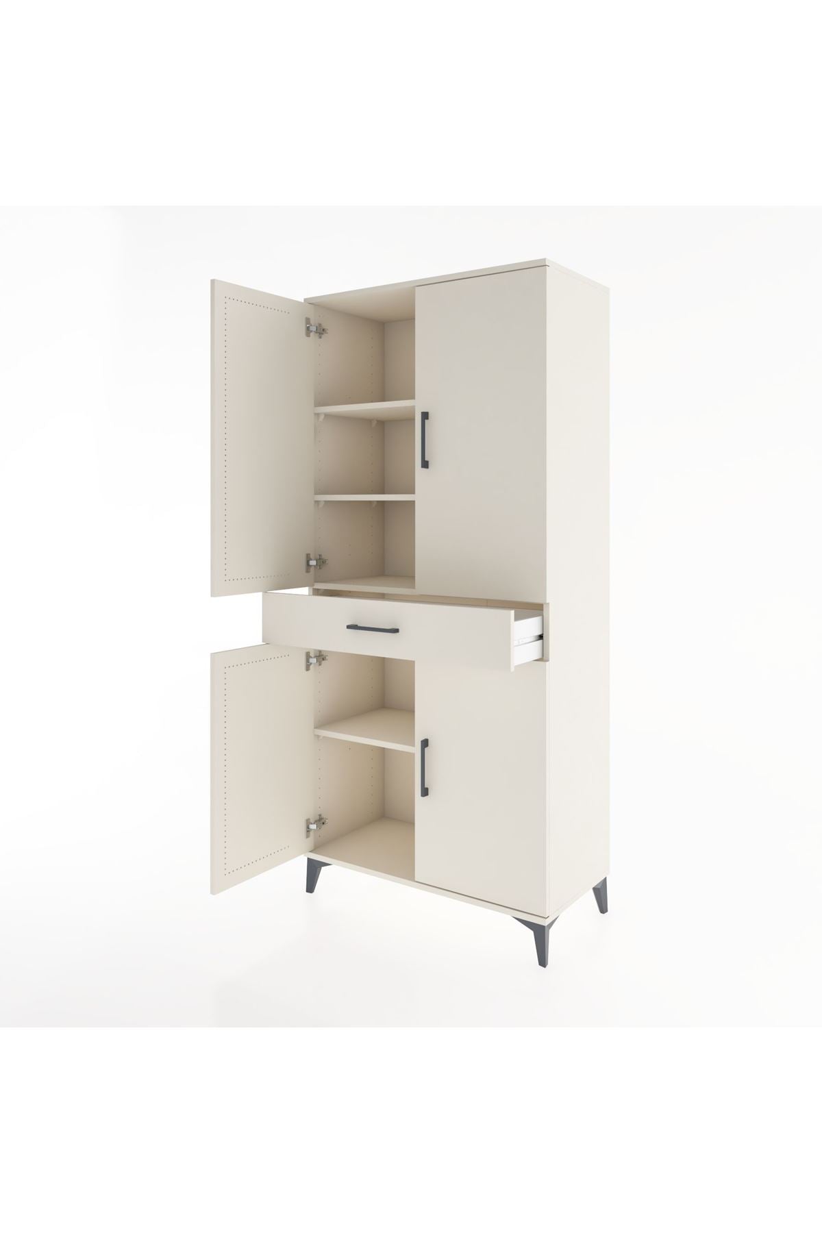 Hyperion Dolap 4 Raflı Tek Çekmeceli 4 Kapaklı 88x44x195 Aytaşı-Aytaşı