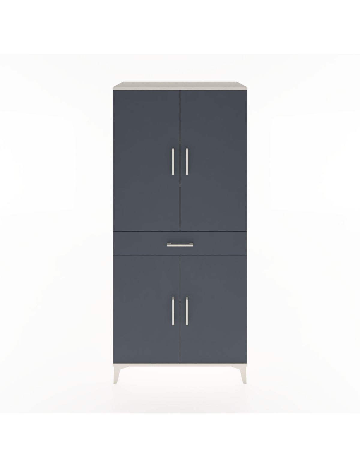 Hyperion Dolap 4 Raflı Tek Çekmeceli 4 Kapaklı 88x44x195 Aytaşı-Antrasit