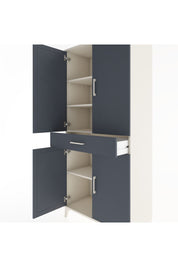 Hyperion Dolap 4 Raflı Tek Çekmeceli 4 Kapaklı 88x44x195 Aytaşı-Antrasit