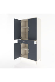 Hyperion Dolap 4 Raflı Tek Çekmeceli 4 Kapaklı 88x44x195 Aytaşı-Antrasit