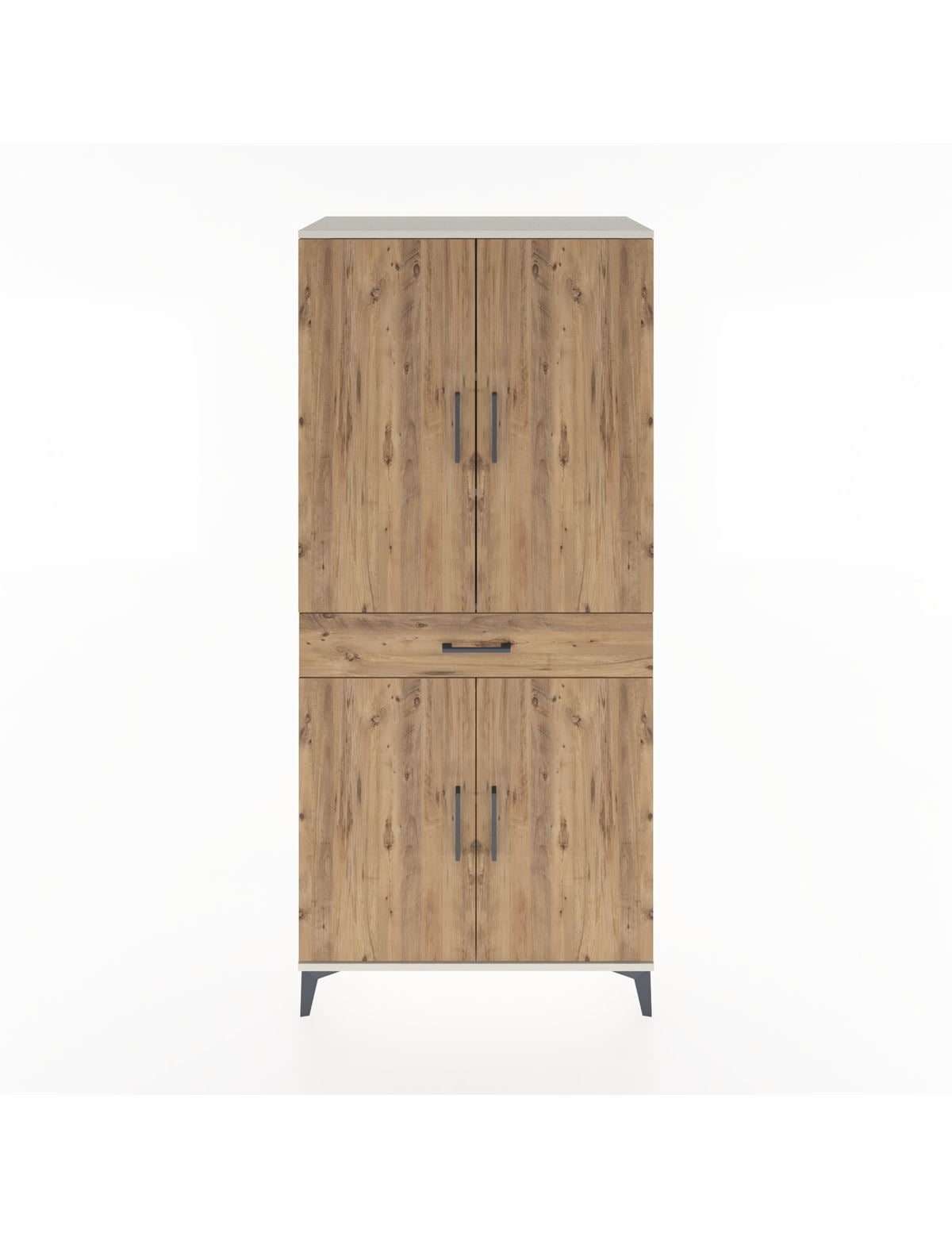 Hyperion Dolap 4 Raflı Tek Çekmeceli 4 Kapaklı 88x44x195 Aytaşı-Çam