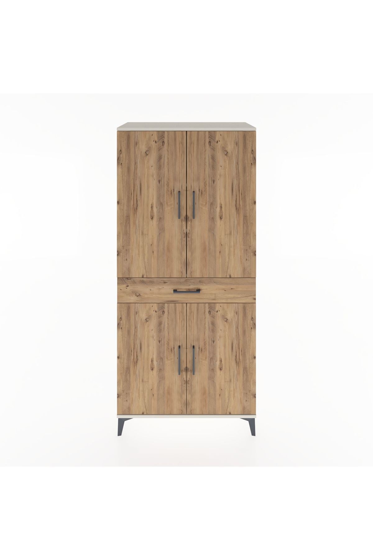 Hyperion Dolap 4 Raflı Tek Çekmeceli 4 Kapaklı 88x44x195 Aytaşı-Çam