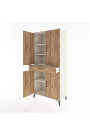 Hyperion Dolap 4 Raflı Tek Çekmeceli 4 Kapaklı 88x44x195 Aytaşı-Çam