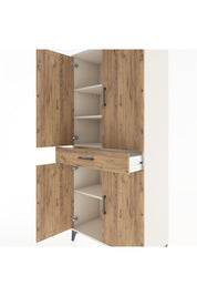 Hyperion Dolap 4 Raflı Tek Çekmeceli 4 Kapaklı 88x44x195 Aytaşı-Çam