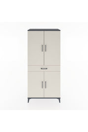 Hyperion Dolap 4 Raflı Tek Çekmeceli 4 Kapaklı 88x44x195 Antrasit-Aytaşı