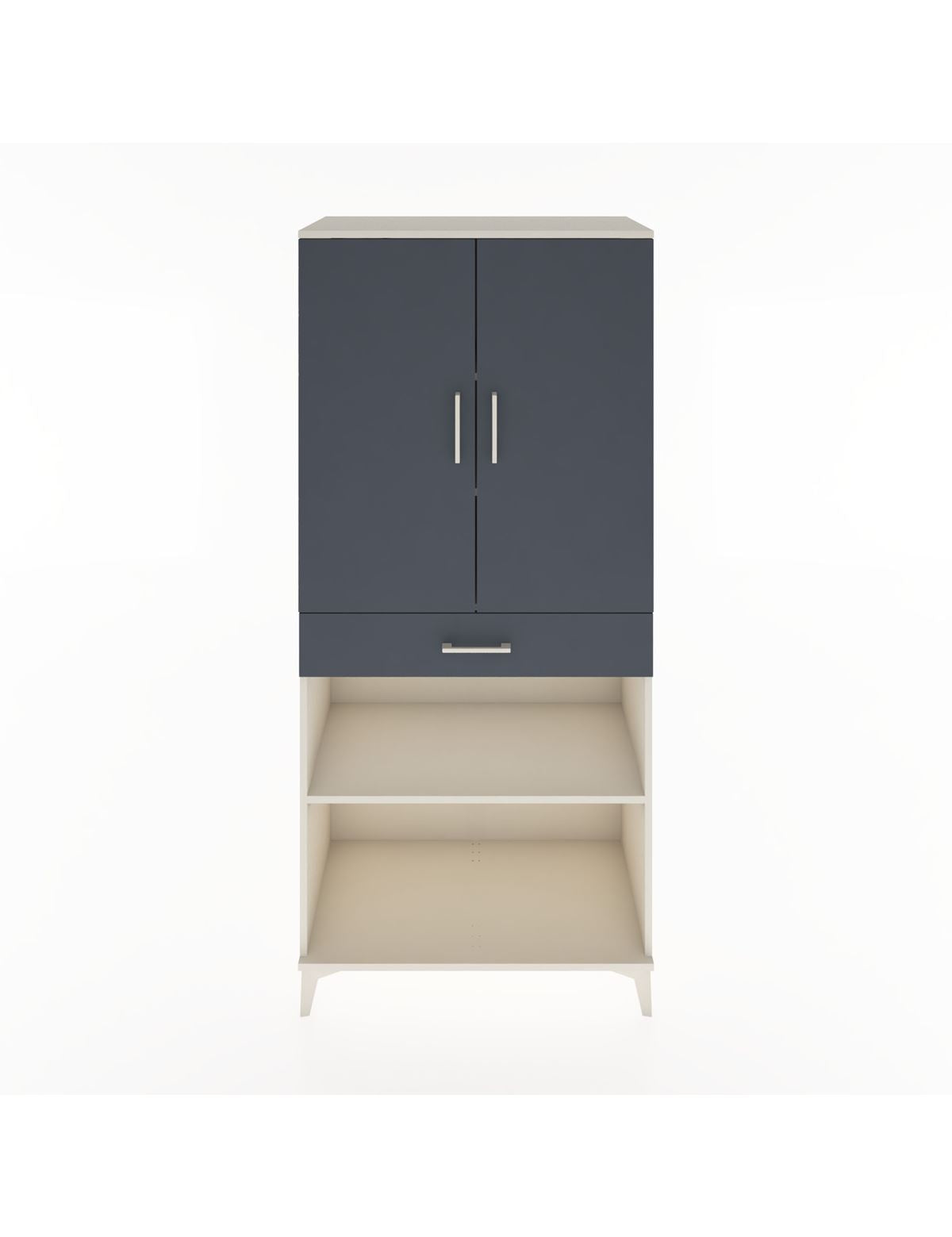 Hyperion Dolap 4 Raflı Tek Çekmeceli 2 Kapaklı 88x44x195 Aytaşı-Antrasit