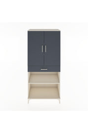 Hyperion Dolap 4 Raflı Tek Çekmeceli 2 Kapaklı 88x44x195 Aytaşı-Antrasit