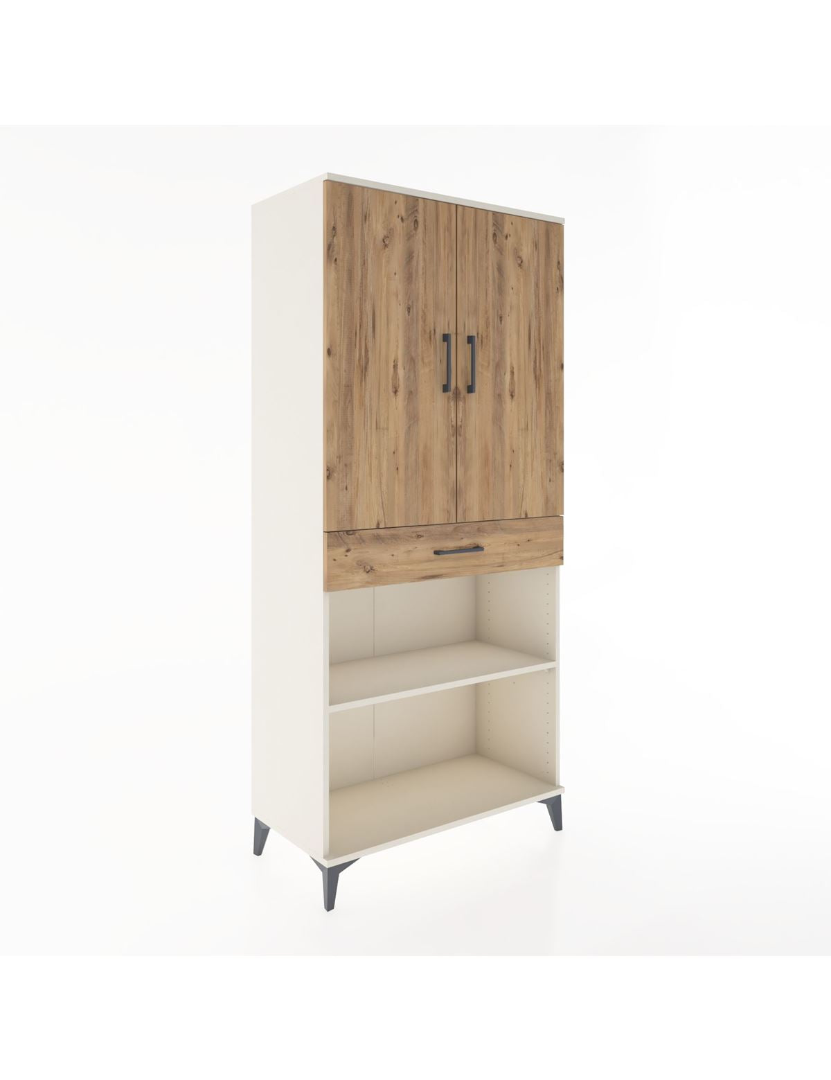 Hyperion Dolap 4 Raflı Tek Çekmeceli 2 Kapaklı 88x44x195 Aytaşı-Çam