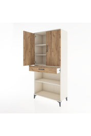 Hyperion Dolap 4 Raflı Tek Çekmeceli 2 Kapaklı 88x44x195 Aytaşı-Çam