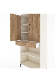 Hyperion Dolap 4 Raflı Tek Çekmeceli 2 Kapaklı 88x44x195 Aytaşı-Çam