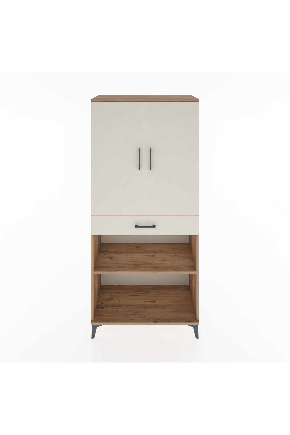 Hyperion Dolap 4 Raflı Tek Çekmeceli 2 Kapaklı 88x44x195 Çam-Aytaşı