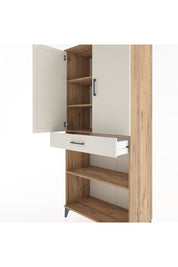 Hyperion Dolap 4 Raflı Tek Çekmeceli 2 Kapaklı 88x44x195 Çam-Aytaşı