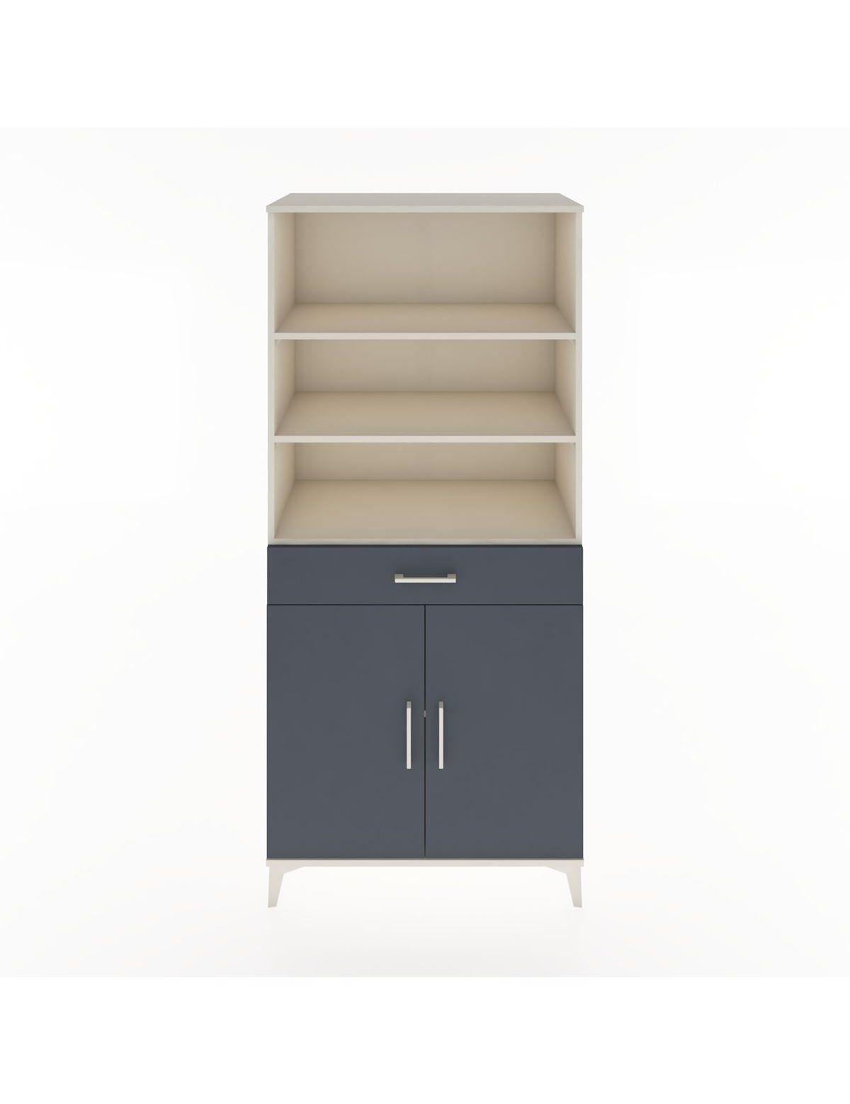 Hyperion Dolap 4 Raflı Tek Çekmeceli 2 Kapaklı 88x44x195 Aytaşı-Antrasit