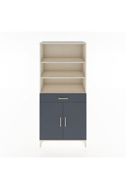 Hyperion Dolap 4 Raflı Tek Çekmeceli 2 Kapaklı 88x44x195 Aytaşı-Antrasit