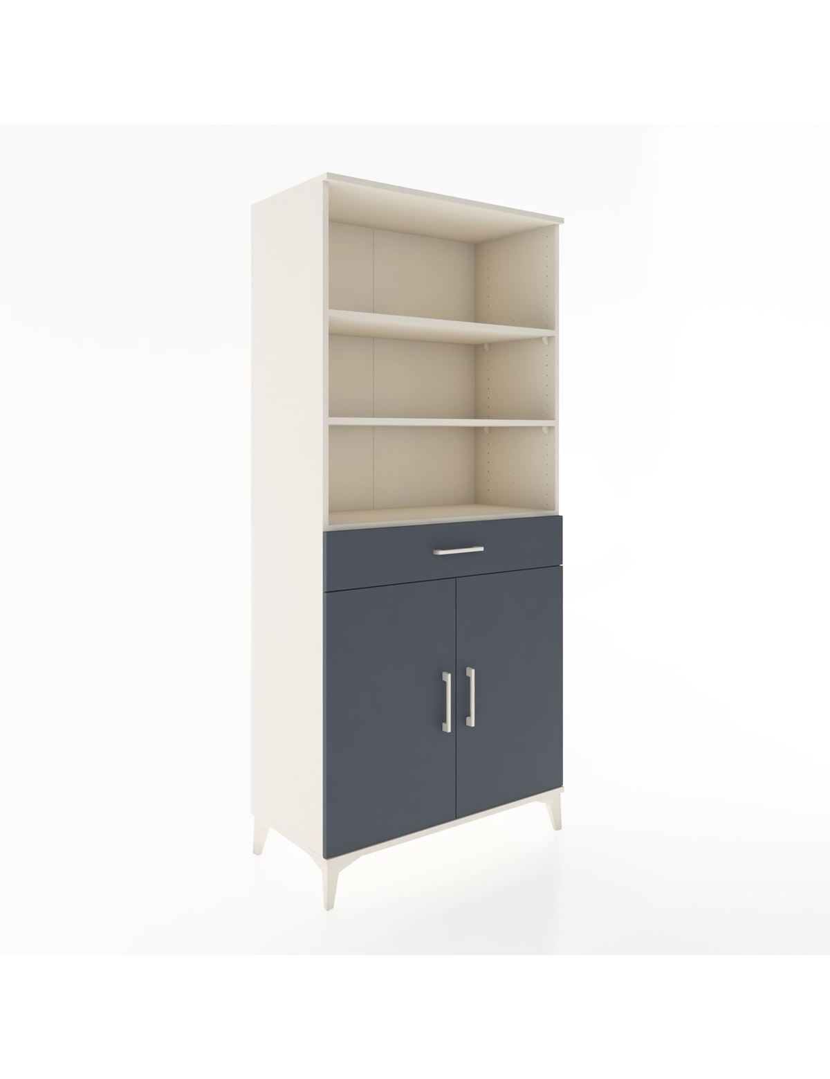 Hyperion Dolap 4 Raflı Tek Çekmeceli 2 Kapaklı 88x44x195 Aytaşı-Antrasit