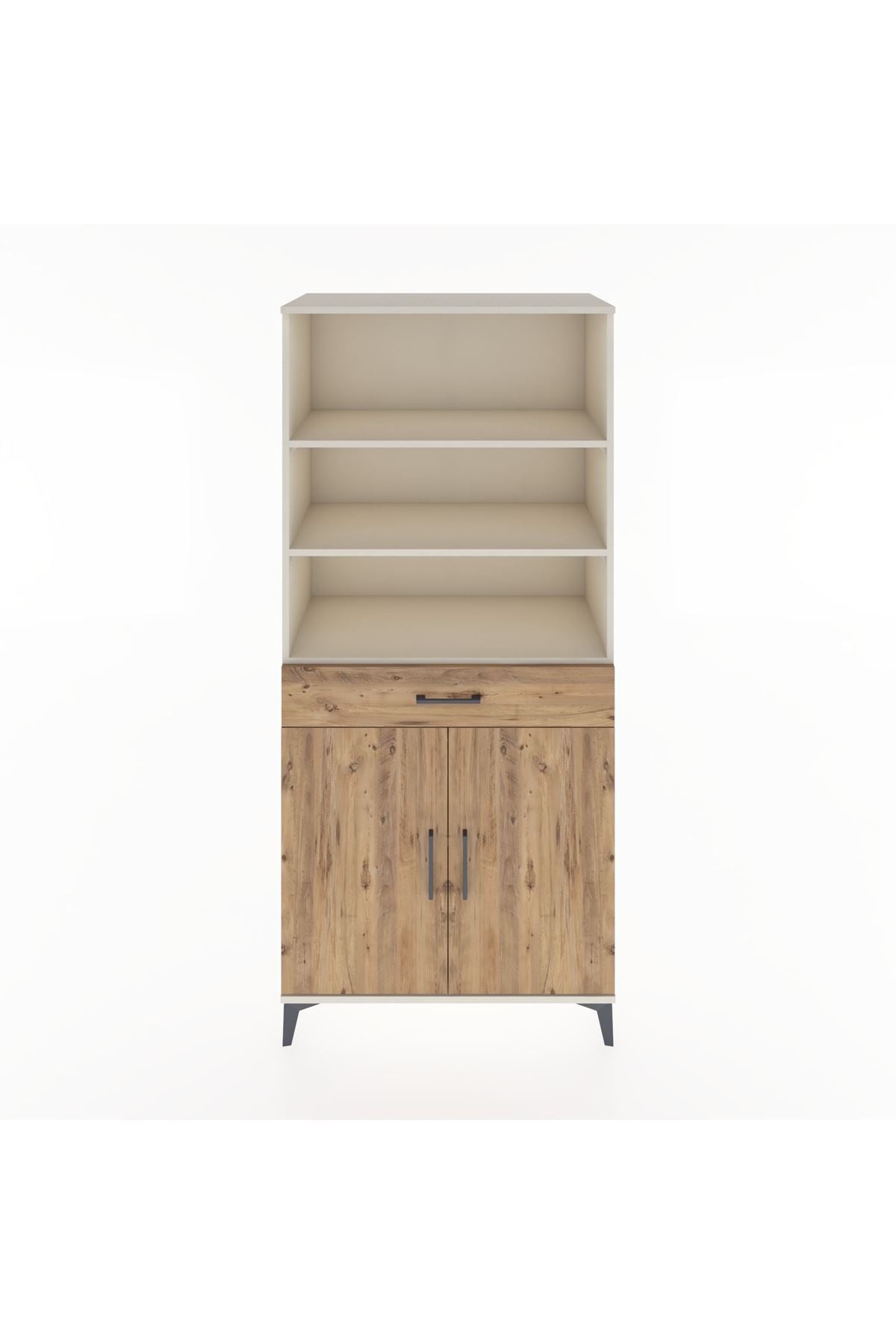 Hyperion Dolap 4 Raflı Tek Çekmeceli 2 Kapaklı 88x44x195 Aytaşı-Çam