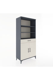 Hyperion Dolap 4 Raflı Tek Çekmeceli 2 Kapaklı 88x44x195 Antrasit-Aytaşı
