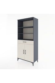 Hyperion Dolap 4 Raflı Tek Çekmeceli 2 Kapaklı 88x44x195 Antrasit-Aytaşı