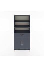 Hyperion Dolap 4 Raflı Tek Çekmeceli 2 Kapaklı 88x44x195 Antrasit-Antrasit