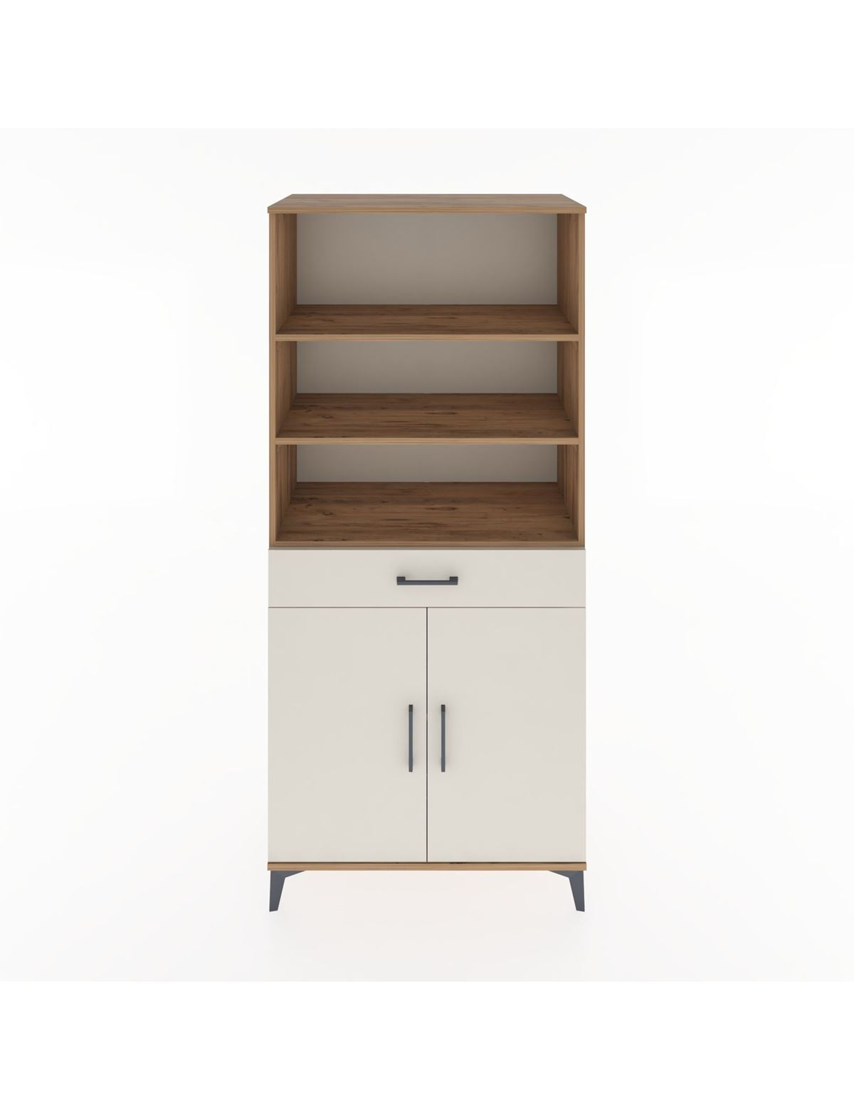 Hyperion Dolap 4 Raflı Tek Çekmeceli 2 Kapaklı 88x44x195 Çam-Aytaşı