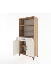 Hyperion Dolap 4 Raflı Tek Çekmeceli 2 Kapaklı 88x44x195 Çam-Aytaşı