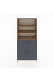 Hyperion Dolap 4 Raflı Tek Çekmeceli 2 Kapaklı 88x44x195 Çam-Antrasit