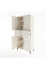 Hyperion Dolap 4 Raflı 2 Çekmeceli 4 Kapaklı 88x44x195 Aytaşı-Aytaşı