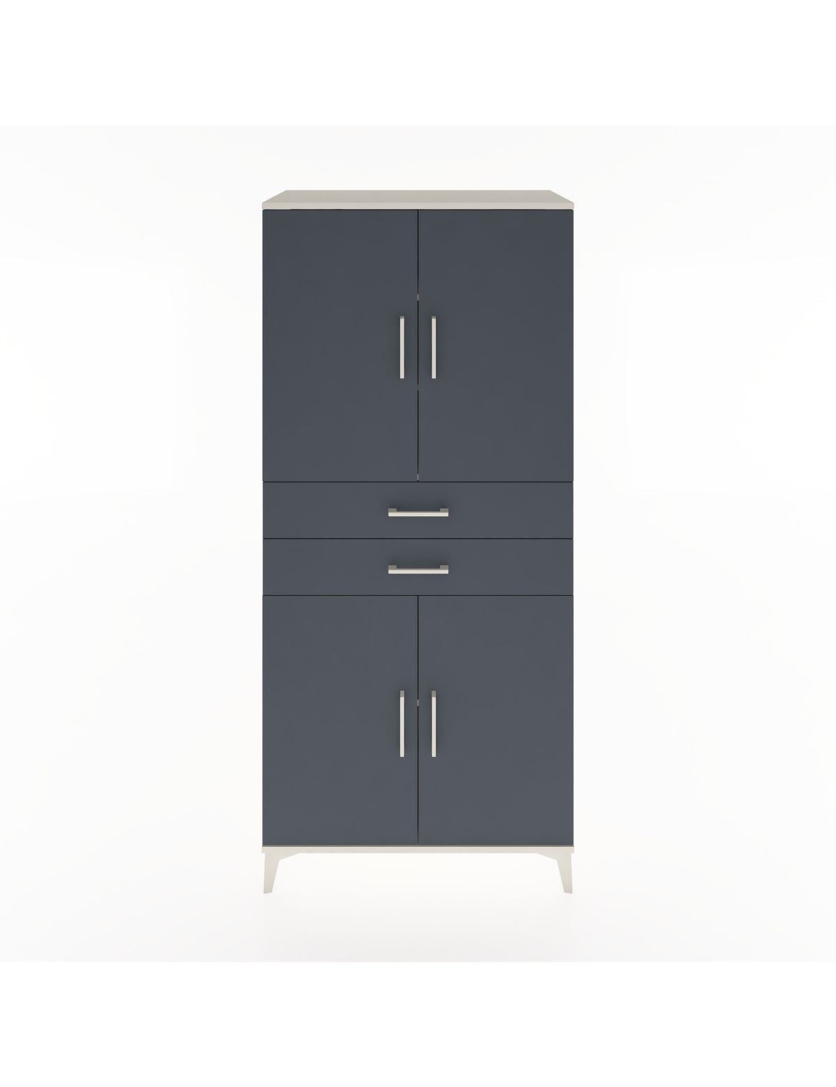 Hyperion Dolap 4 Raflı 2 Çekmeceli 4 Kapaklı 88x44x195 Aytaşı-Antrasit