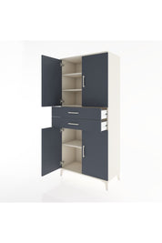 Hyperion Dolap 4 Raflı 2 Çekmeceli 4 Kapaklı 88x44x195 Aytaşı-Antrasit