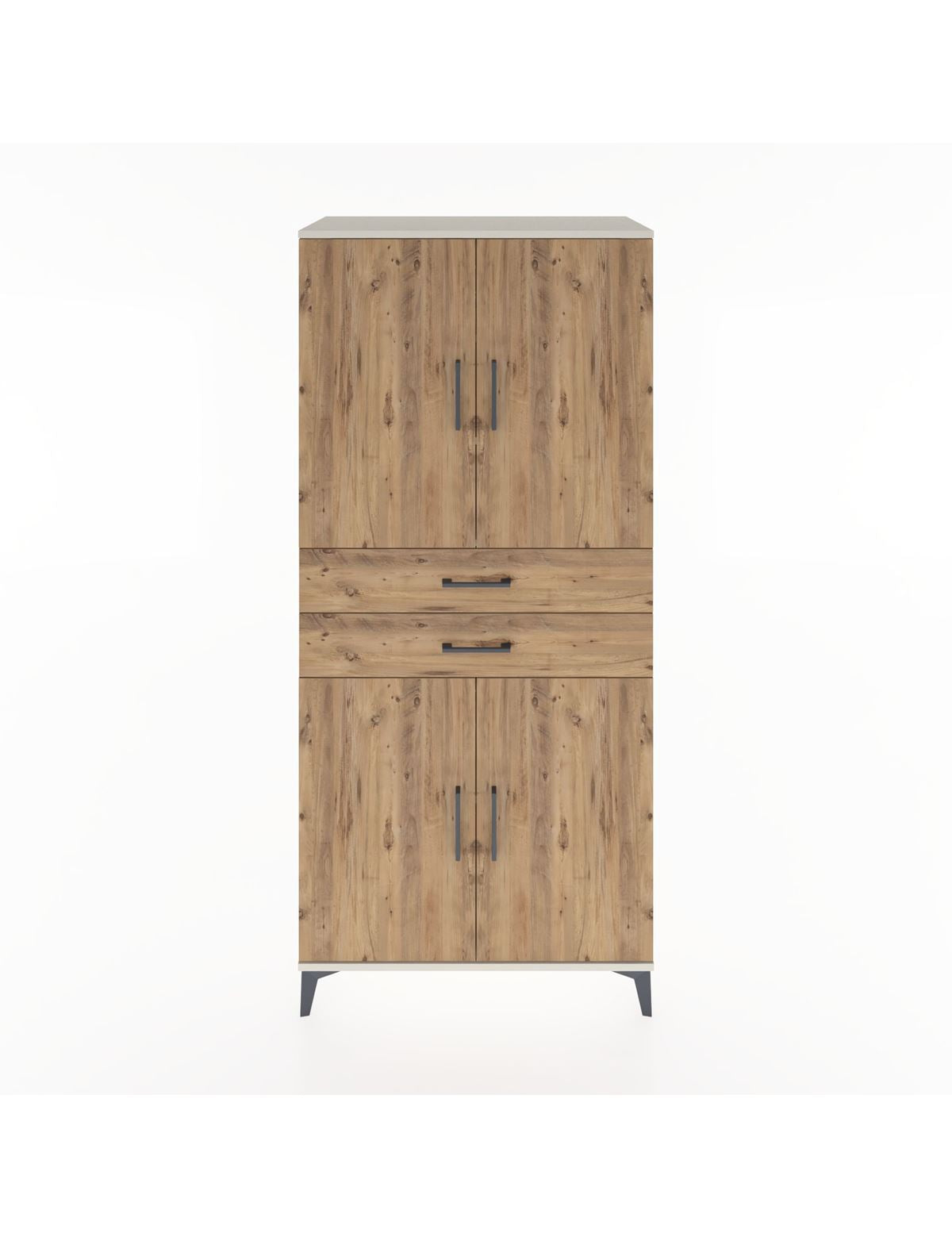 Hyperion Dolap 4 Raflı 2 Çekmeceli 4 Kapaklı 88x44x195 Aytaşı-Çam