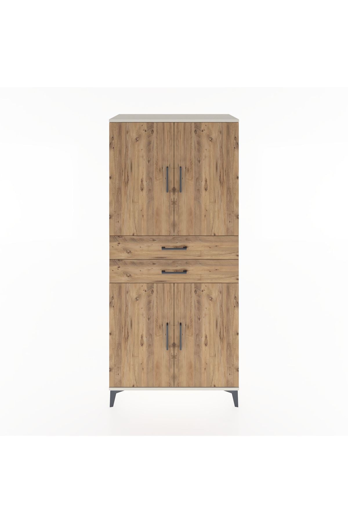 Hyperion Dolap 4 Raflı 2 Çekmeceli 4 Kapaklı 88x44x195 Aytaşı-Çam