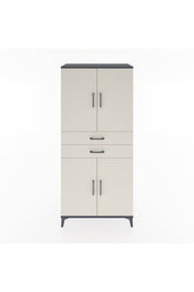 Hyperion Dolap 4 Raflı 2 Çekmeceli 4 Kapaklı 88x44x195 Antrasit-Aytaşı