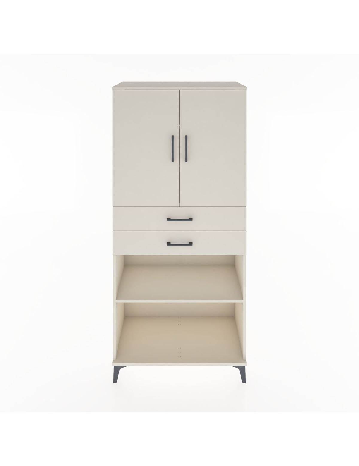 Hyperion Dolap 4 Raflı 2 Çekmeceli 2 Kapaklı 88x44x195 Aytaşı-Aytaşı