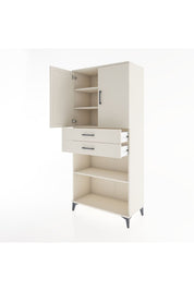 Hyperion Dolap 4 Raflı 2 Çekmeceli 2 Kapaklı 88x44x195 Aytaşı-Aytaşı
