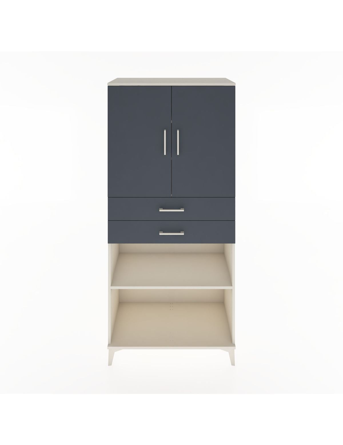 Hyperion Dolap 4 Raflı 2 Çekmeceli 2 Kapaklı 88x44x195 Aytaşı-Antrasit