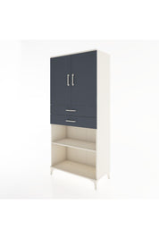 Hyperion Dolap 4 Raflı 2 Çekmeceli 2 Kapaklı 88x44x195 Aytaşı-Antrasit