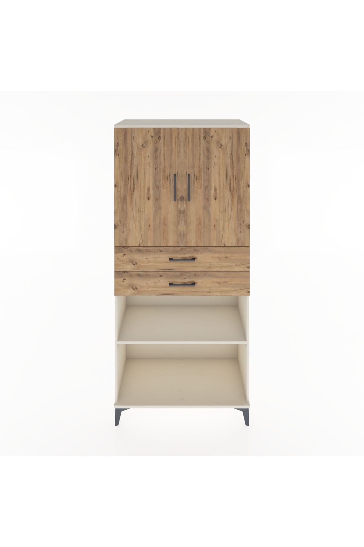 Hyperion Dolap 4 Raflı 2 Çekmeceli 2 Kapaklı 88x44x195 Aytaşı-Çam