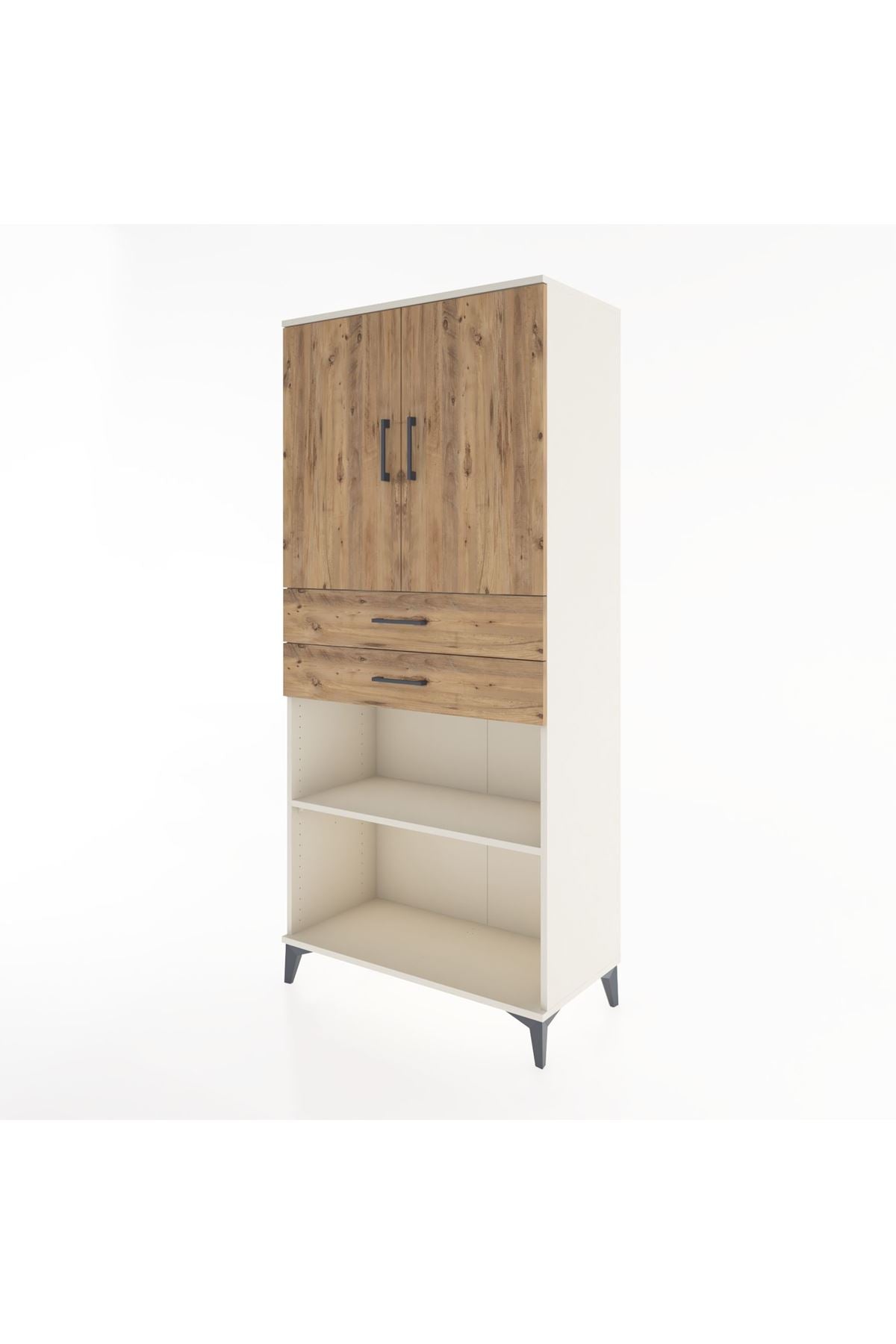 Hyperion Dolap 4 Raflı 2 Çekmeceli 2 Kapaklı 88x44x195 Aytaşı-Çam