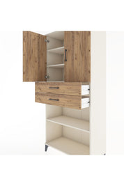 Hyperion Dolap 4 Raflı 2 Çekmeceli 2 Kapaklı 88x44x195 Aytaşı-Çam