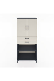 Hyperion Dolap 4 Raflı 2 Çekmeceli 2 Kapaklı 88x44x195 Antrasit-Aytaşı