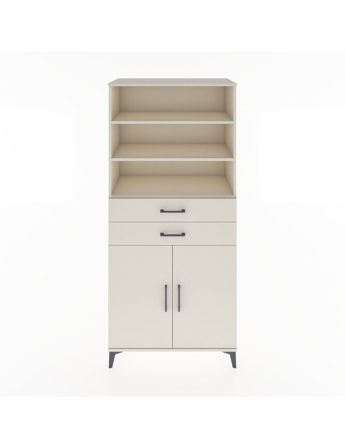 Hyperion Dolap 4 Raflı 2 Çekmeceli 2 Kapaklı 88x44x195 Aytaşı-Aytaşı