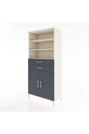 Hyperion Dolap 4 Raflı 2 Çekmeceli 2 Kapaklı 88x44x195 Aytaşı-Antrasit