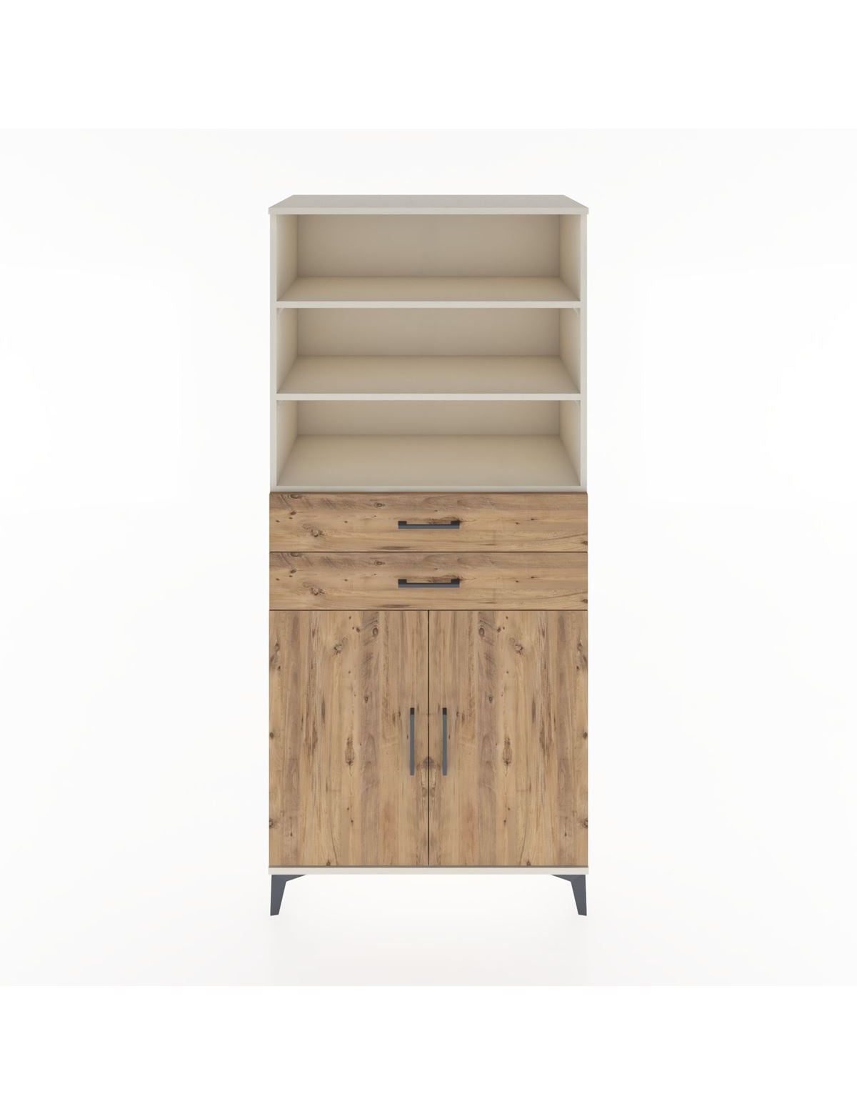 Hyperion Dolap 4 Raflı 2 Çekmeceli 2 Kapaklı 88x44x195 Aytaşı-Çam